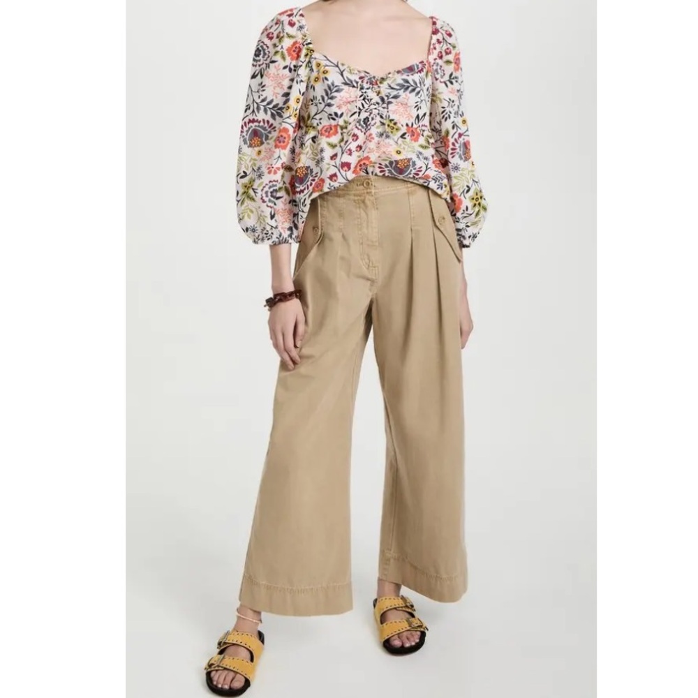 Velvet by Graham & Spencer Stass Floral Multicolor Floral Cotton Babydoll Blouse - Picture 4 of 13